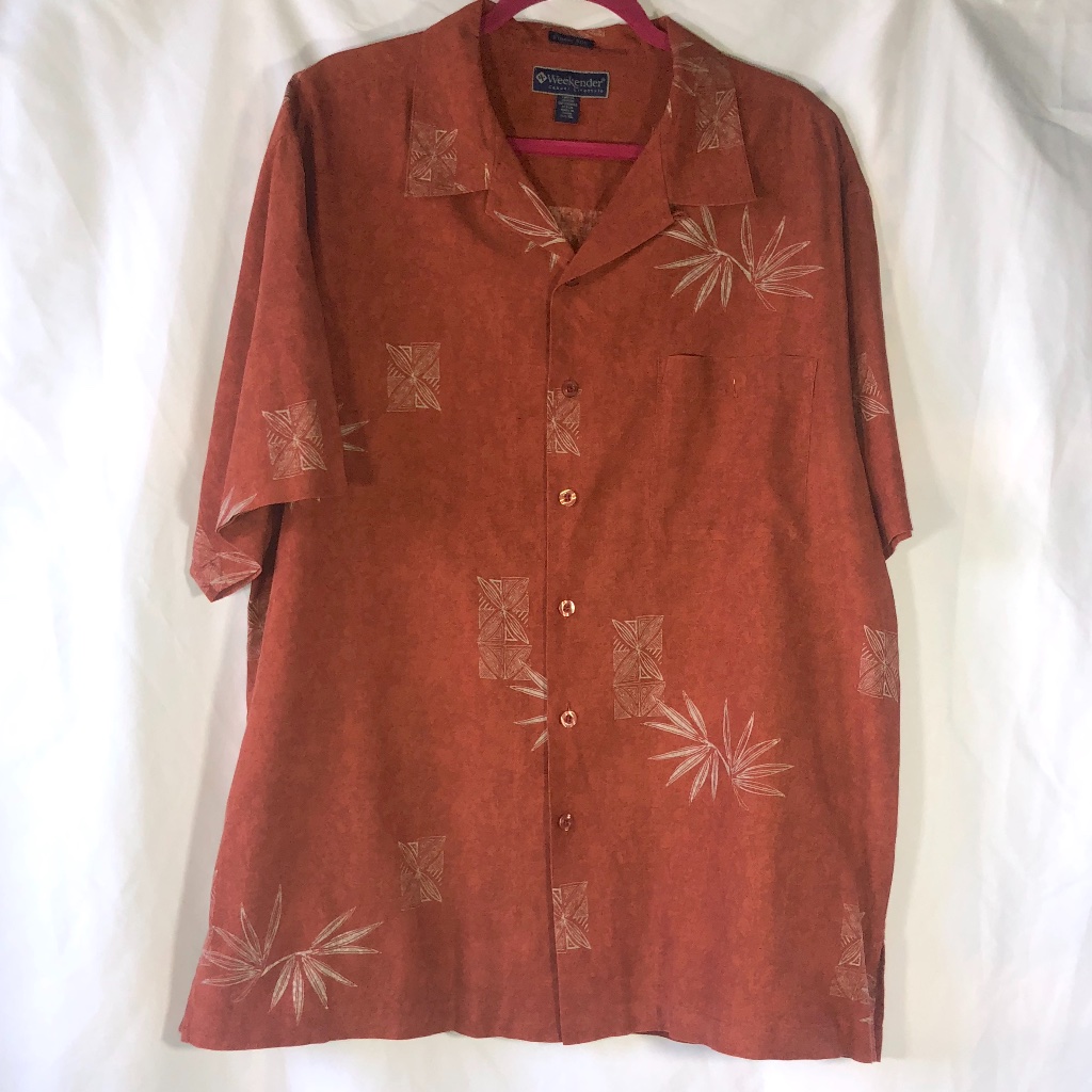 Rust Red Botanical Button Down